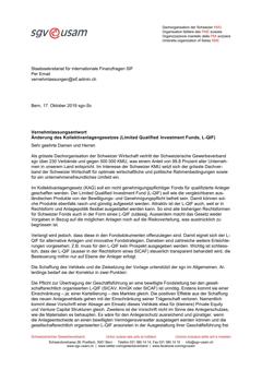  Änderung des Kollektivanlagengesetzes (Limited Qualified Investment Funds, L-QIF)