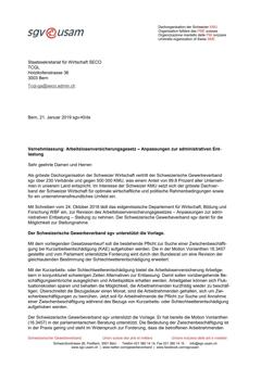  Vernehmlassung Arbeitslosenversicherungsgesetz – Anpassungen zur administrativen Entlastung