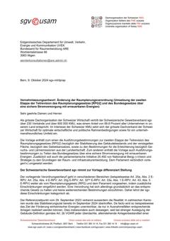  Änderung Raumplanungsverordnung (Umsetzung 2. Etappe Teilrevision Raumplanungsgesetz [RPG2] & Bundesgesetz über eine sichere Stromversorgung mit erneuerbaren Energien)