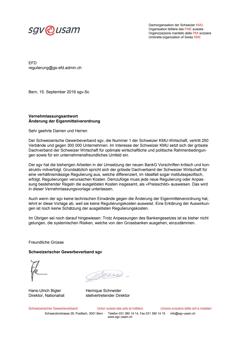  Vernehmlassungsantwort Änderung der Eigenmittelverordnung