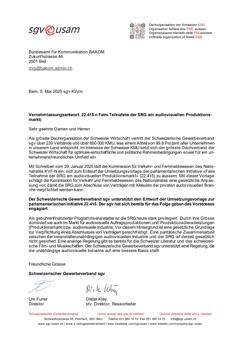  22.415 n Faire Teilnahme der SRG am audiovisuellen Produktionsmarkt