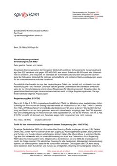  Vernehmlassungsantwort Verordnungen zum FMG
