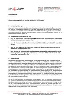  Kommissionsgebühren auf bargeldlosen Zahlungen