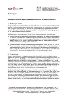  Sicherstellung einer langfristigen Finanzierung der Strasseninfrastruktur
