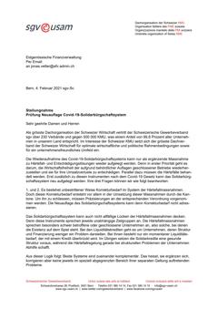  Prüfung Neuauflage Covid-19-Solidarbürgschaftsystem