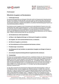  Öffentliche Ausgaben auf Bundesebene